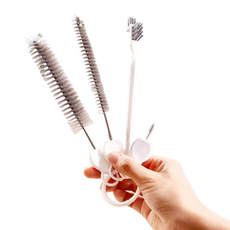 Imakara YD壺嘴清潔刷 4件組 大中小L型錐形刷 廚房清潔好幫手, 1組