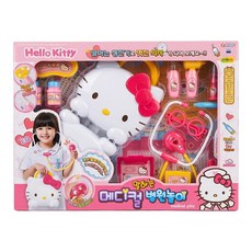 BUNNYLAND 造型手提盒醫護組, HELLO KITTY 白色 + 粉色, 1組