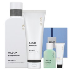 RULE429 基本手冊 V2 套組, 多合一凝膠保濕劑 150ml + 40ml + 溫和去角質泡沫 150ml + 清爽爽膚水 30ml, 1套