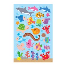 쁘띠스티커 바다귀요미 PS-22012, 10개, 혼합색상