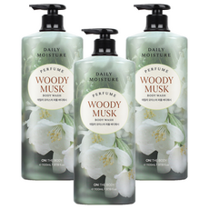 온더바디 데일리 모이스처 퍼퓸 바디워시 우디 머스크향, 1.1L, 3개