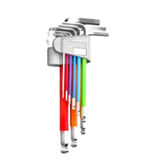 GRENER 內六角工具組 -01 彩虹內六角扳手-加長快卸, 1組