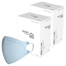 어린숨 엣지 컬러 마스크 소형, 30개입, 2개, 스카이