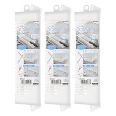 inomata 長型器具瀝水架 BPA-FREE 附兩枚掛勾 底部瀝水孔設計 收納刀具、筷子、剪刀等廚房工具, 1層, 白色, 3個