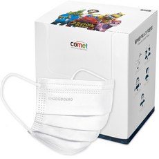 Comet Gogo Dino 兒童面具獨立包裝 100p, 白色款, 100入
