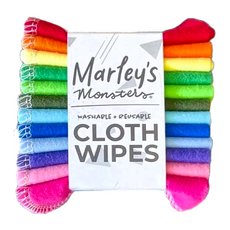 Marley's Monsters 手帕方巾小 100%棉製 可水洗, 顏色隨機, 12條