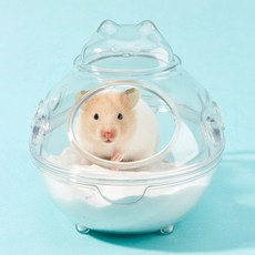Lanboer 倉鼠潛水艇砂盆 M, 1個, 透明