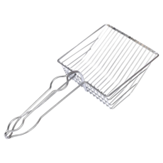 寵物貓屎過濾清潔貓砂鏟, 大號, 銀色, 2支