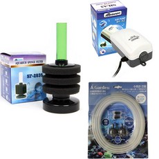 Amazon 觀賞魚用 雙孔打氣機 小型魚缸用 SH-A2 套組, 1套