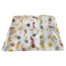 E.dot 文青印花防塵衣物收納袋 透明防水棉被收納袋(加大號) 70x50x25cm 水果印花 PEVA材質, 加大號(70 x 50 x 25cm), 1個