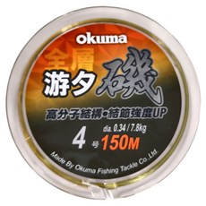 okuma 寶熊釣具 尼龍線 全層游夕 4號 LSL4150, 漸層橘色, 1個