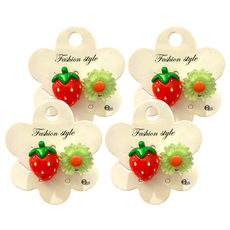 SY 童蔬果系草莓髮夾 可愛造型兒童髮飾 時尚百搭