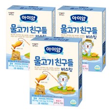 아이얌 비타민마을 물고기 친구들 유아 영양간식, 60g, 3개