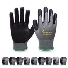 메가그립 터치 코팅 장갑 M, 10세트, 혼합색상