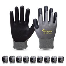 MEGA GRIP 觸控塗層手套 L, 混合顏色, 10套