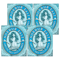 NORDUR 冰島女神 海鹽 原味 手工海鹽結晶, 125g, 4盒