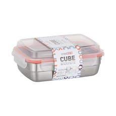 STENLOCK 史丹利 Cube不鏽鋼長方形密封保鮮盒, 1個, 1000ml