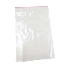 透明PE夾鏈袋 紅線, 6號(120 x 170mm x 0.04), 100個, 10包