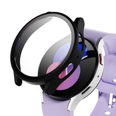 아이엠듀 스마트워치 강화유리 풀커버 케이스 하이브리드, 올 블랙