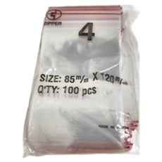透明有紅線4號袋, 120 x 85mm, 100個裝, 1組