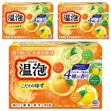 온포 탄산입욕제 유자, 800g, 3개