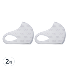 아띠블랑 숨쉬기편한 3D입체 항균 소형 유아마스크 아블화이트 S, 2개입, 2개, 화이트