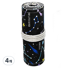 Allode 帆布捲簾式彩色鉛筆袋 48色 58 x 20 cm, 4個, 19 夜空