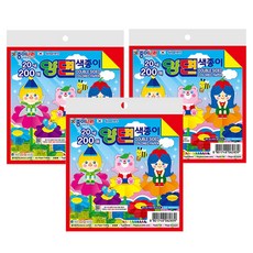 JONG IE NARA 雙面色紙 200張, 20色, 3包