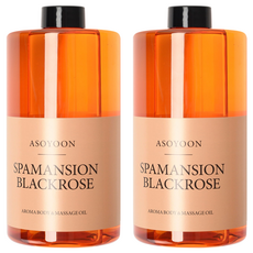 아소윤 스파맨션 아로마 바디 마사지 오일 블랙로즈, 2개, 1L