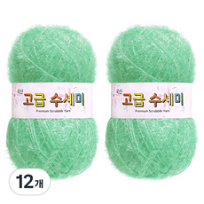 yarna 고급 수세미 뜨개실, 133 소프트민트, 12개