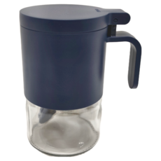 ZUUTii 玻璃調味料罐, 10.5x7.5x12.5 cm, 300ml, 菜姆黃/奶油白/蘋果藍/芝麻灰/穹空白/冰湖藍/銀霧灰/城市藍, 1個