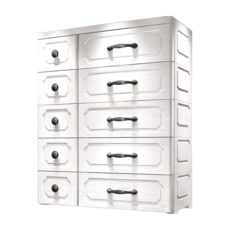 AOTTO 創意傢俱 75面寬大容量 歐式附輪收納櫃 AC-077W, 純白色