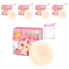 Pink Princess Pinky Kids 多合一洗髮皂和弱酸性沐浴露, 100g, 5個