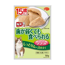 Mio泥饌 15歲以上愛貓慕斯包 適合熟齡貓 多種新鮮食材, 雞肉, 50g, 12包