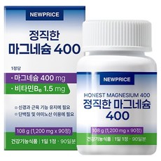 NEWPRICE 正直鎂 400 108g, 90錠, 1個