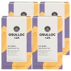 오설록 피치 블랙티 티백, 2g, 20개입, 4개