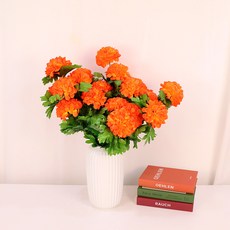 JOART 人造7頭大國菊花束, 橘色