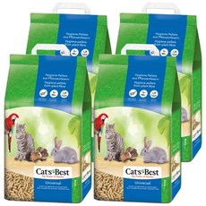 Cat's Best 藍標粗顆粒崩解型木屑砂 貓鼠兔適用, 5.5kg, 4袋, Unscented