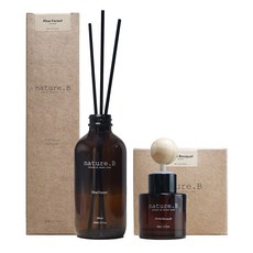 Boedam 自然蜜蜂擴香器空氣清新劑室內松樹林 200ml+汽車白花束 50ml 套組, 松林（室內用）、白花束（車輛用）, 1組