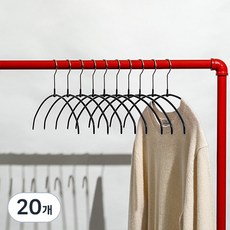 MAWA 防滑衣架 Economic light 36PT 圓形, 黑色, 20個