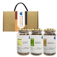 Sanhaerang 山海 頂級手工傳統三種茶禮盒, 1套, 蓮藕茶 + 刀豆茶 + 香菇茶