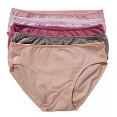 MUTTI MAMA 女款棉質彈力內褲 5件組, Grey+Light Pink+Indigo Pink+Skin+Purple