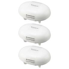 inomata 附蓋肥皂盒 3個 Set, 尺寸約9.7*12.6*5.6cm, 收納香皂 肥皂等, 1組, 白色