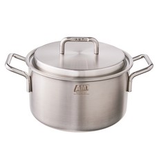 에이엠티 샤프 316Ti 스텐 통5중 양수 냄비, 24cm, 실버, 1개