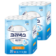 Kleenex 舒潔 3層天然紙漿清潔護理衛生紙, 25m, 30捲, 2袋