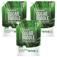 SUGAR BUBBLE 小蘇打蘆薈廚房洗碗精, 3個, 1.2L