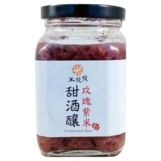 米發發 手作玫瑰紫米甜酒釀, 300g, 1罐