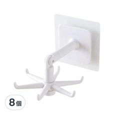 免釘無痕廚房六爪掛鉤, 8個