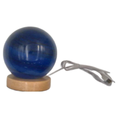 夢幻星球小夜燈 手工玻璃燈罩 三段調光 USB供電, 星空