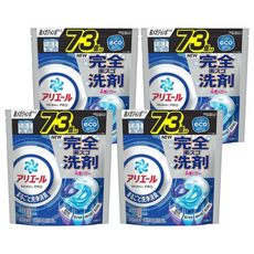 ARIEL 日本原裝進口 4D抗菌洗衣球 經典抗菌 藍色, 73顆, 4袋